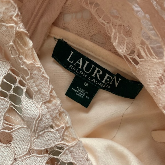 RL ELEGANT PINK LACE DRESS - Picture 3 of 3